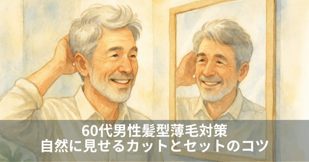 60代男性髪型薄毛対策｜自然に見せるカットとセットのコツ